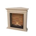Schouw Cadiz corner fossilstone inclusief bio ethanol brander, inbouwunit L met steendecor Xaralyn  23