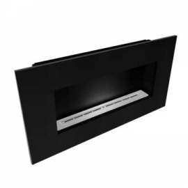 Nero Wall 1150 P/C zwart staal Fascia incl. Slimline 800 brander Icon Fires 25