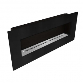 Nero Wall 1450 P/C zwart staal Fascia incl. Slimline 1100 brander 24