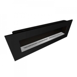 Nero Wall 1750 P/C zwart staal Fascia incl. Slimline 1400 brander Icon Fires 25