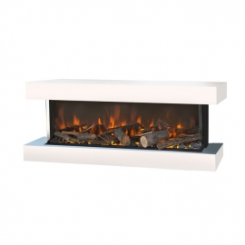 Xaralyn Wandhaard Disegno 3D LED S90 in de kleuren Ral 9010 en Ral 9005 inclusief de Levico elektrische haard 24